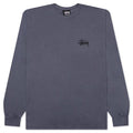Basic Stussy Pigment Dyed L S Tee Indigo