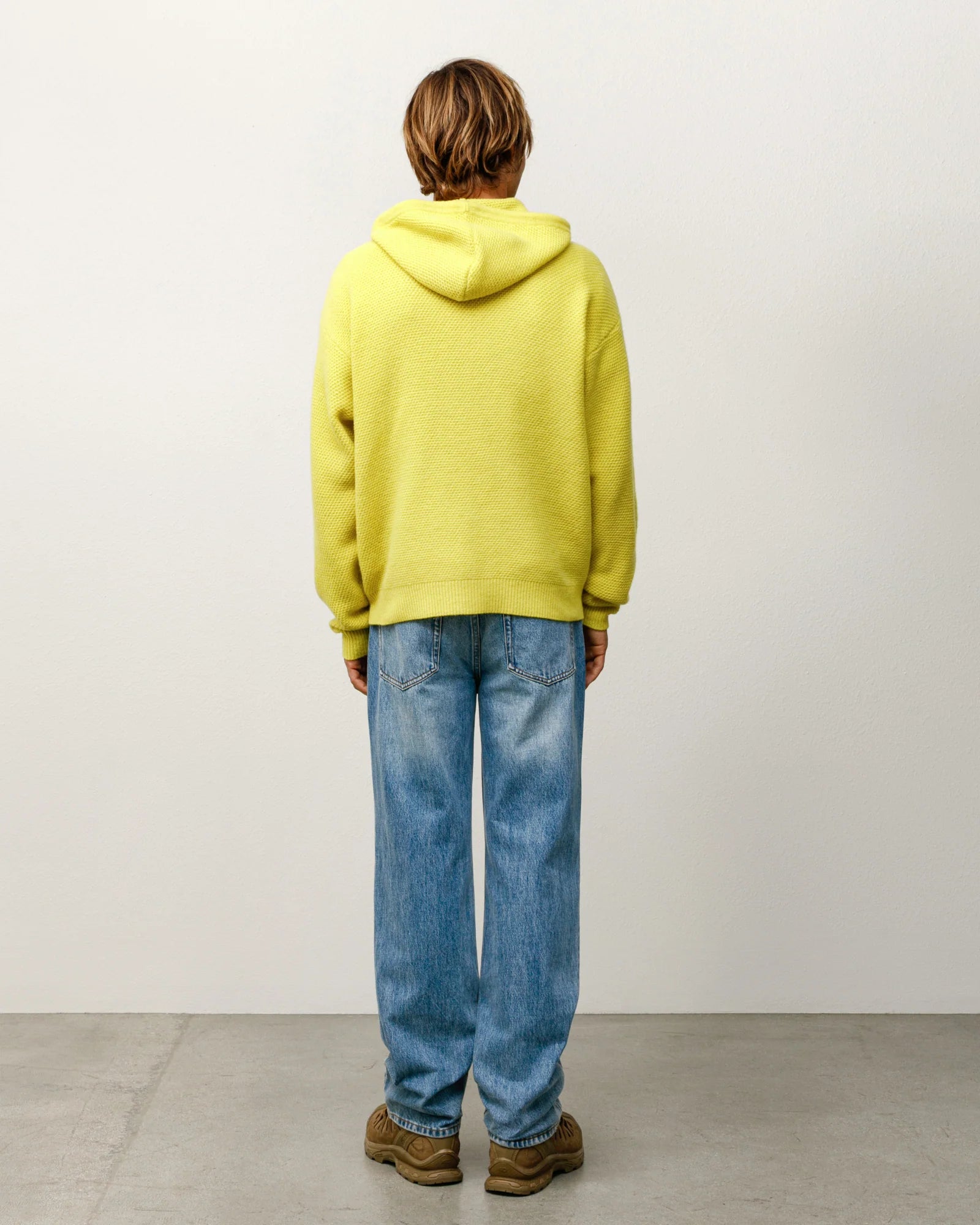 TEXTURED ZIP HOODED SWEATER