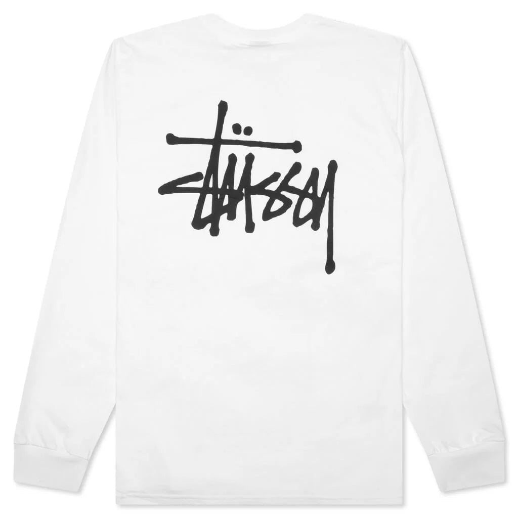 Basic Stussy L S Tee White