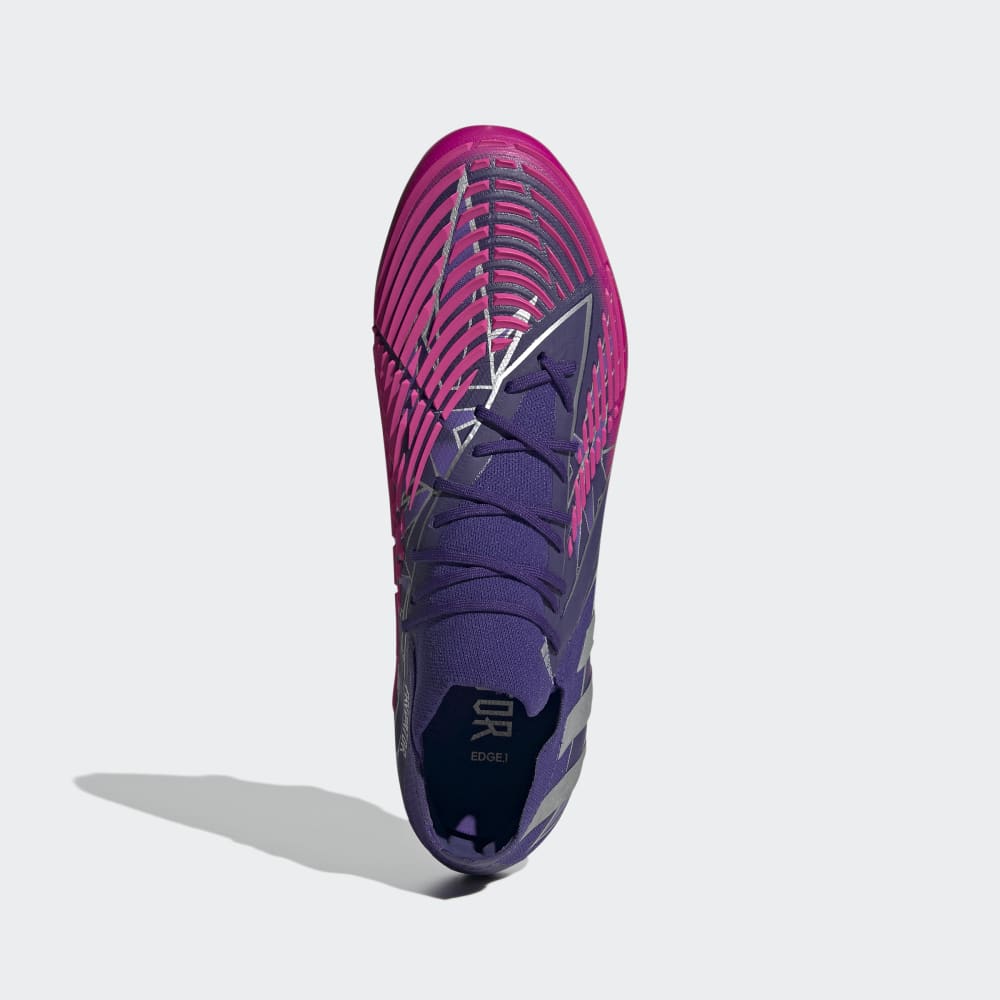 adidas Predator Edge1 FG Low Firm Ground Boots Team College Purple Silver Metallic Team Shock Pink