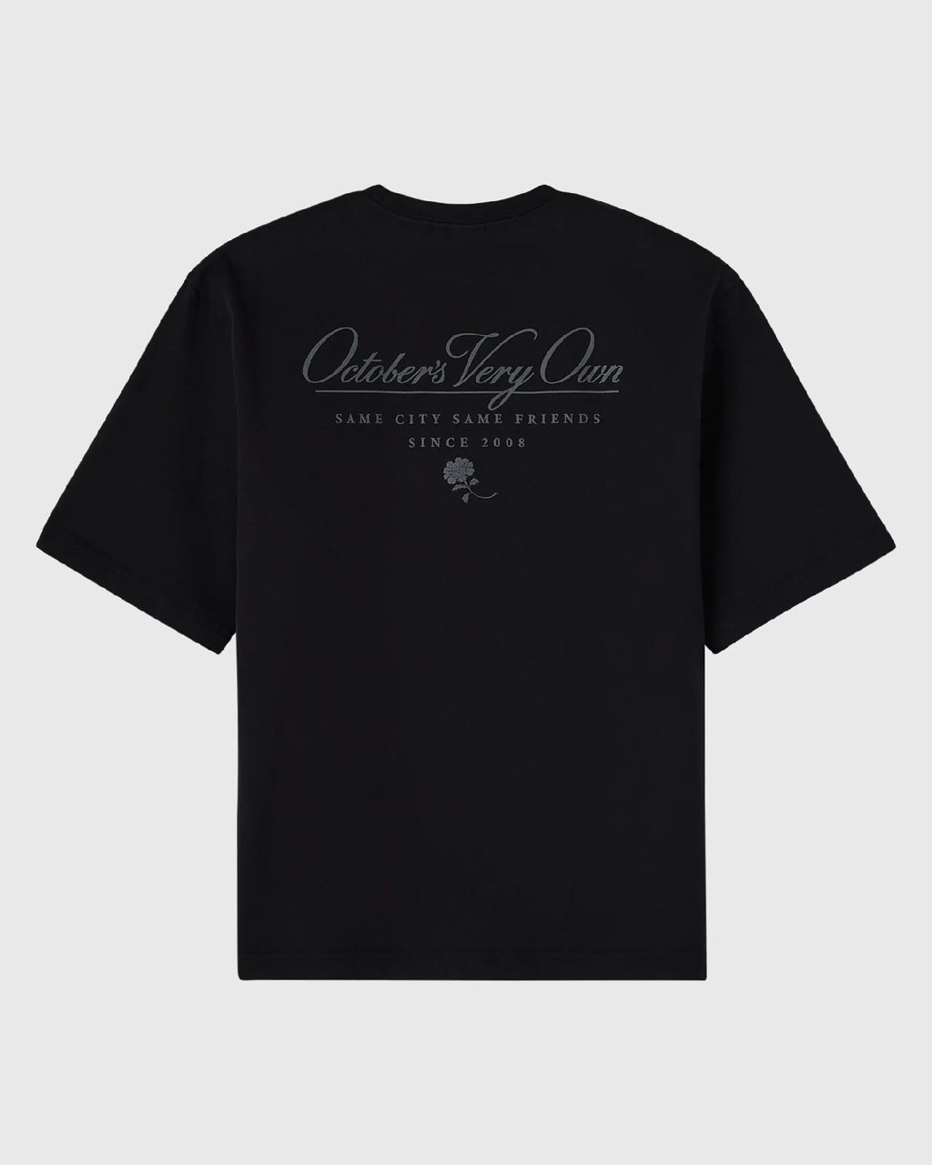 Luxe Jersey Script Tee Black