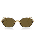 Ray Ban x AAP Rocky Rimless Oval Arista Dark Brown