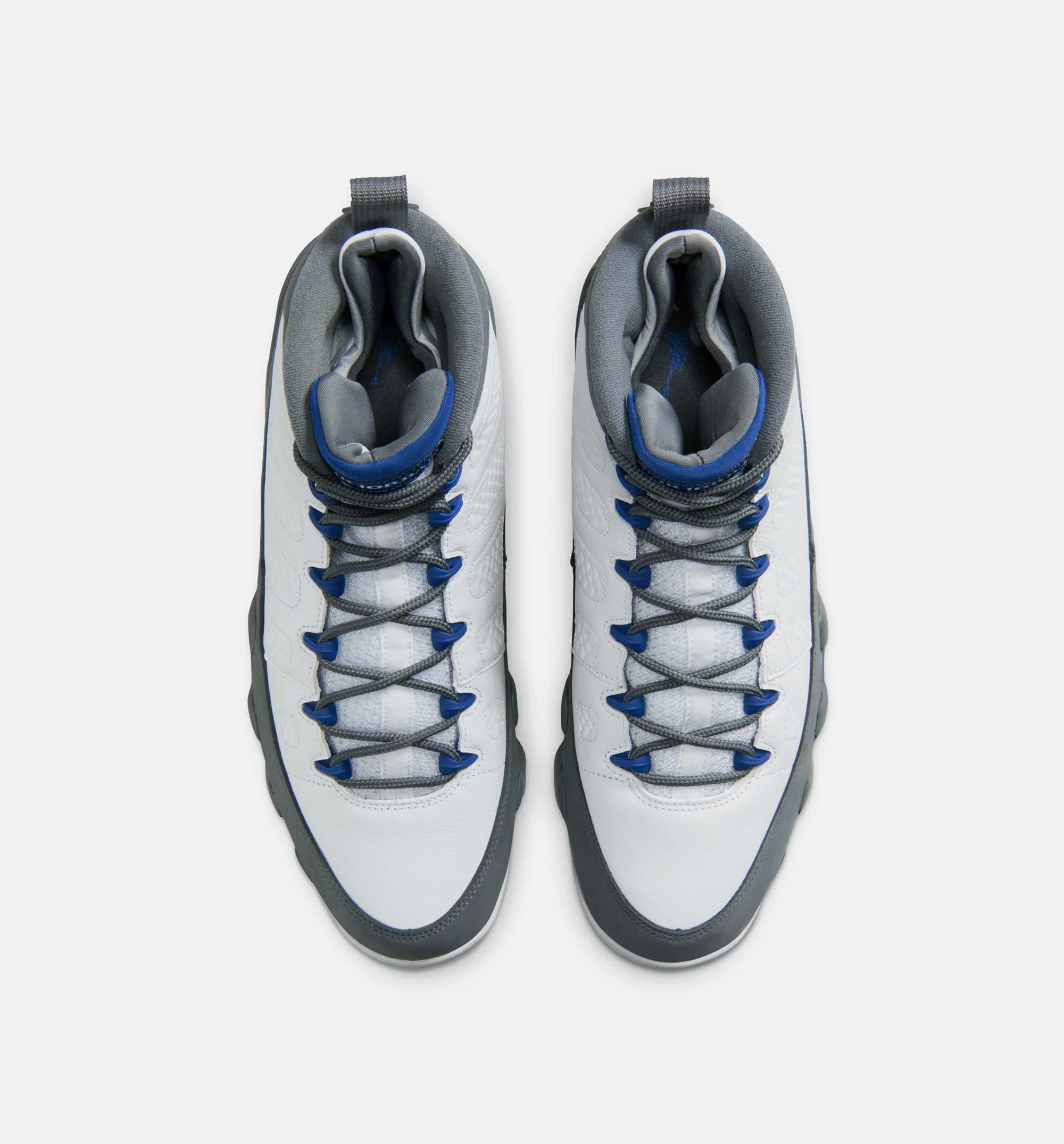 Air Jordan 9 Retro Flint Grey and French Blue Mens Lifestyle Shoe White French Blue Flint Grey