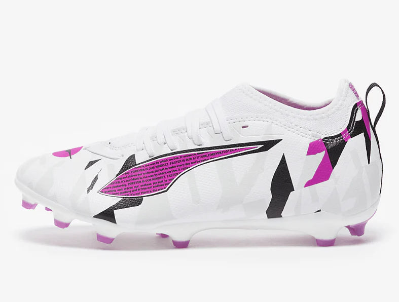 PUMA Ultra 5 Match Forever FG AG Firm Multi Ground Soccer Cleats Junior White