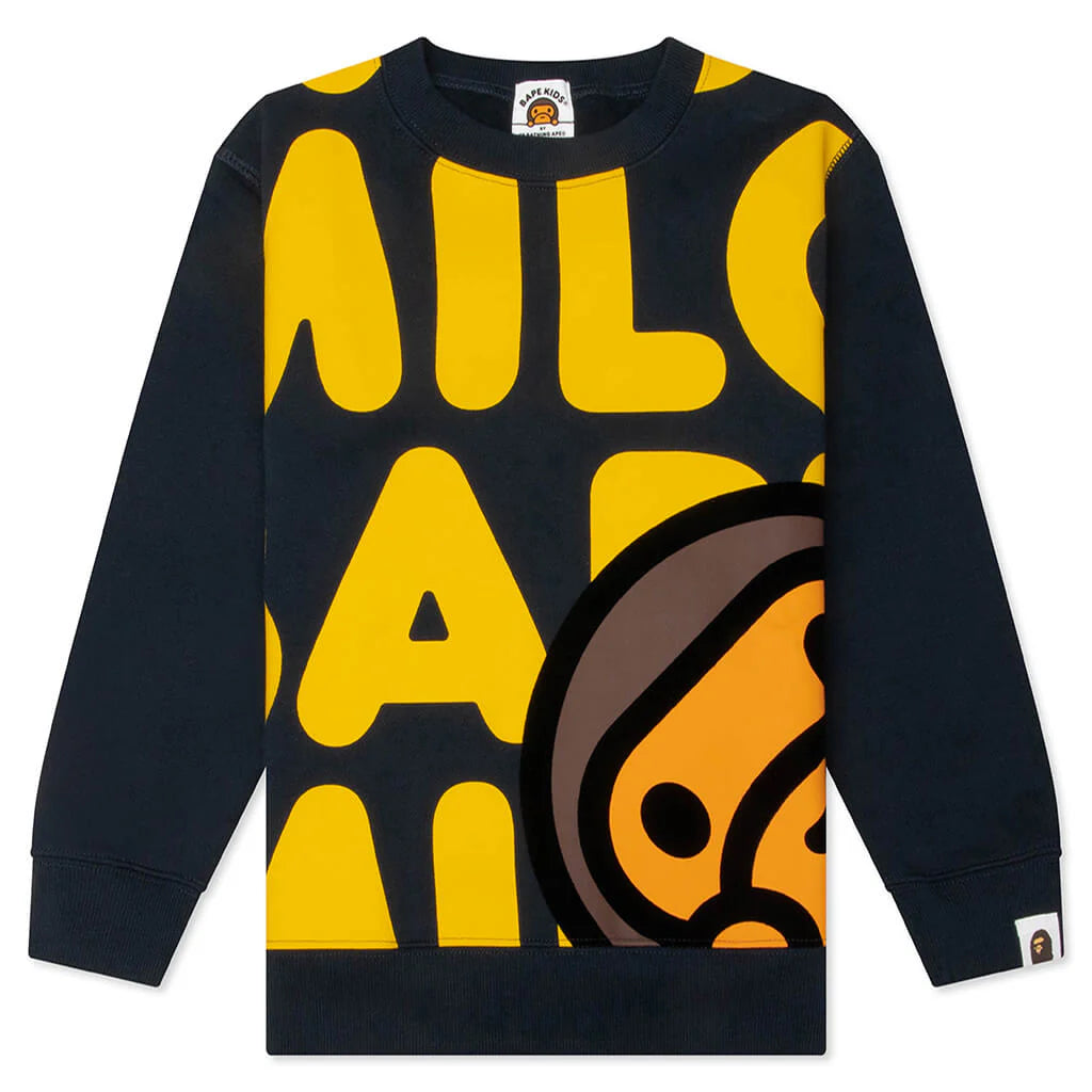Kids Big Baby Milo Crewneck Sweatshirt Navy