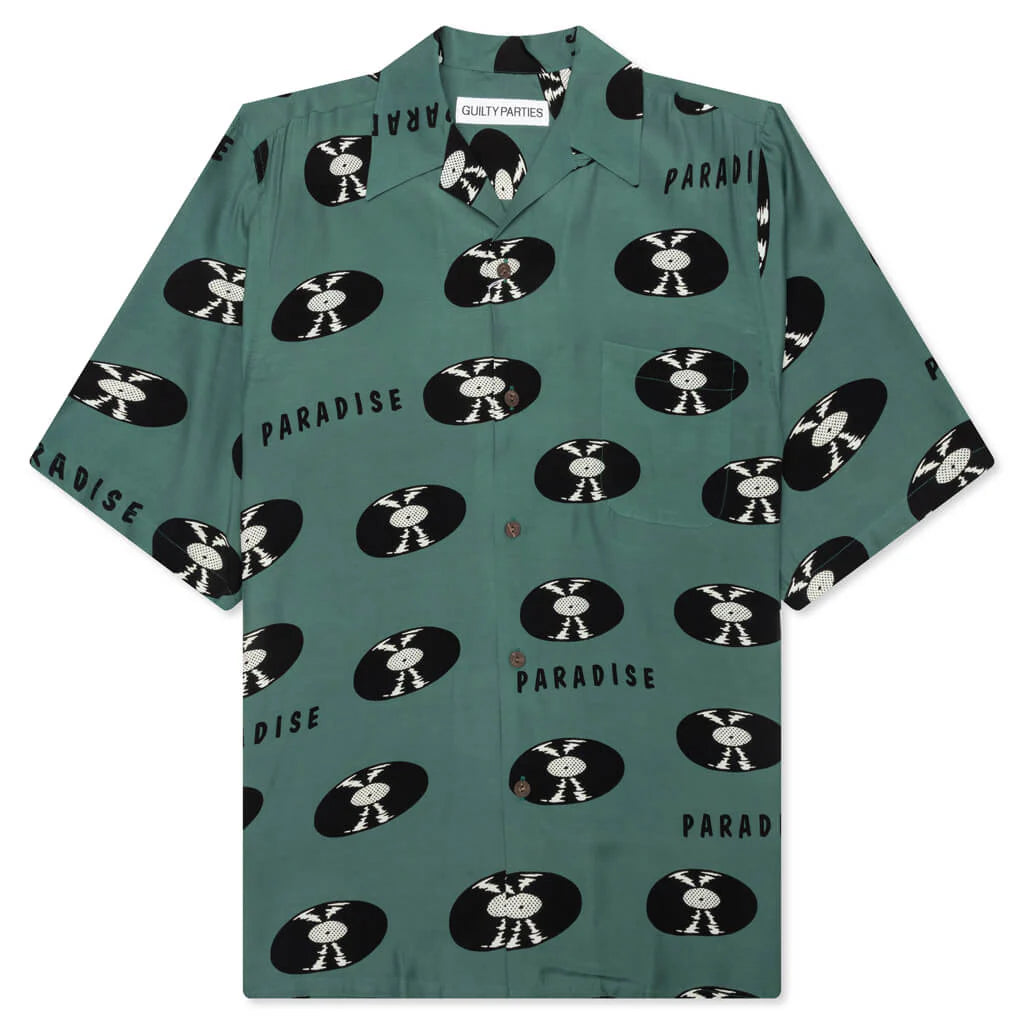 Hawaiian S S Shirt Type 4 Green