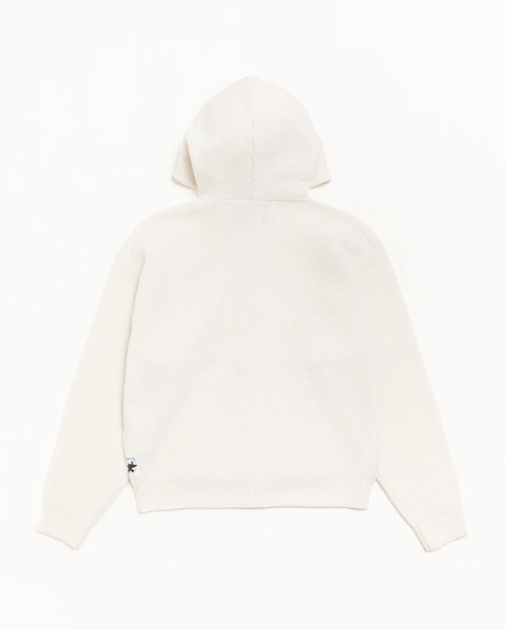 TEXTURED ZIP HOODED SWEATER
