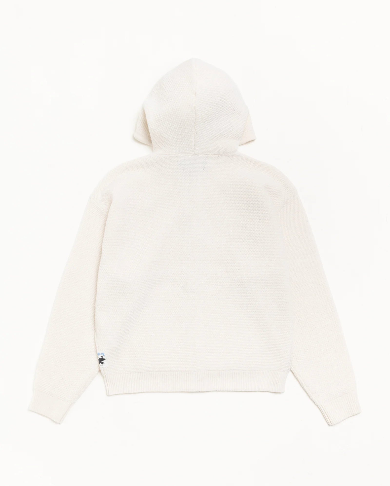TEXTURED ZIP HOODED SWEATER