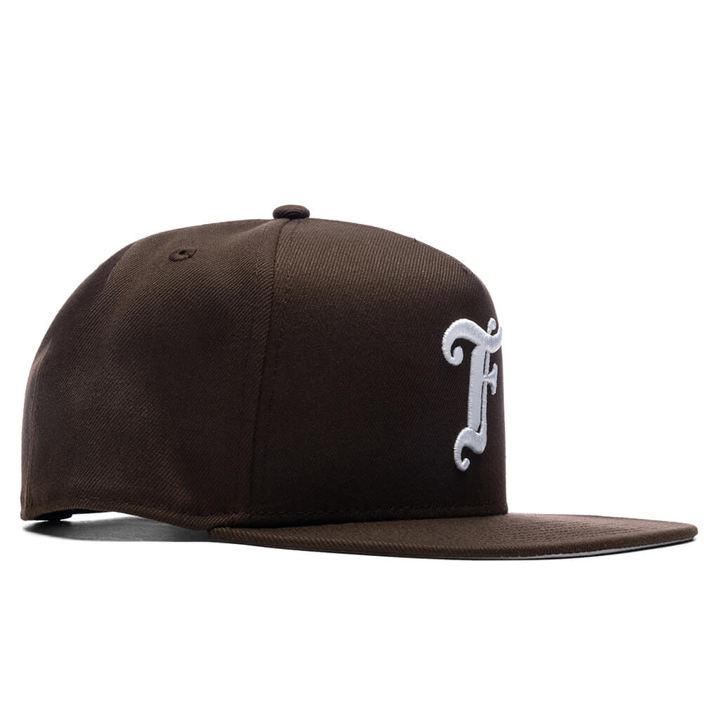FEATURE x New Era 9Fifty A Frame Old English F Snapback Walnut