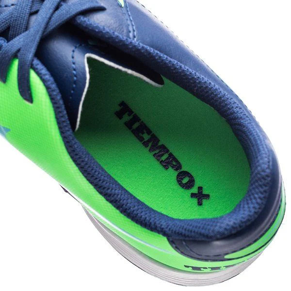 Nike JR Tiempox Legend VI TF Youth Soccer Cleats Coastal Blue Polarized Blue Rage Green