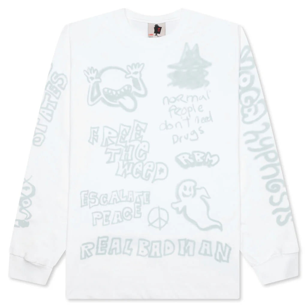 Youth Party L S Tee White