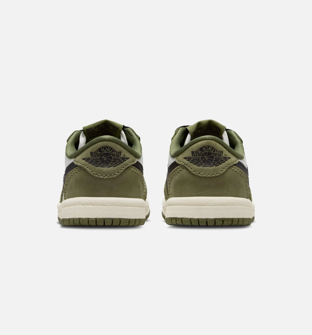 Air Jordan 1 Low OG Medium Olive And Summit White Infant Toddler Lifestyle Shoe Medium Olive Black Summit White Sail