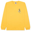 Stop Worrying L S Tee Mustard