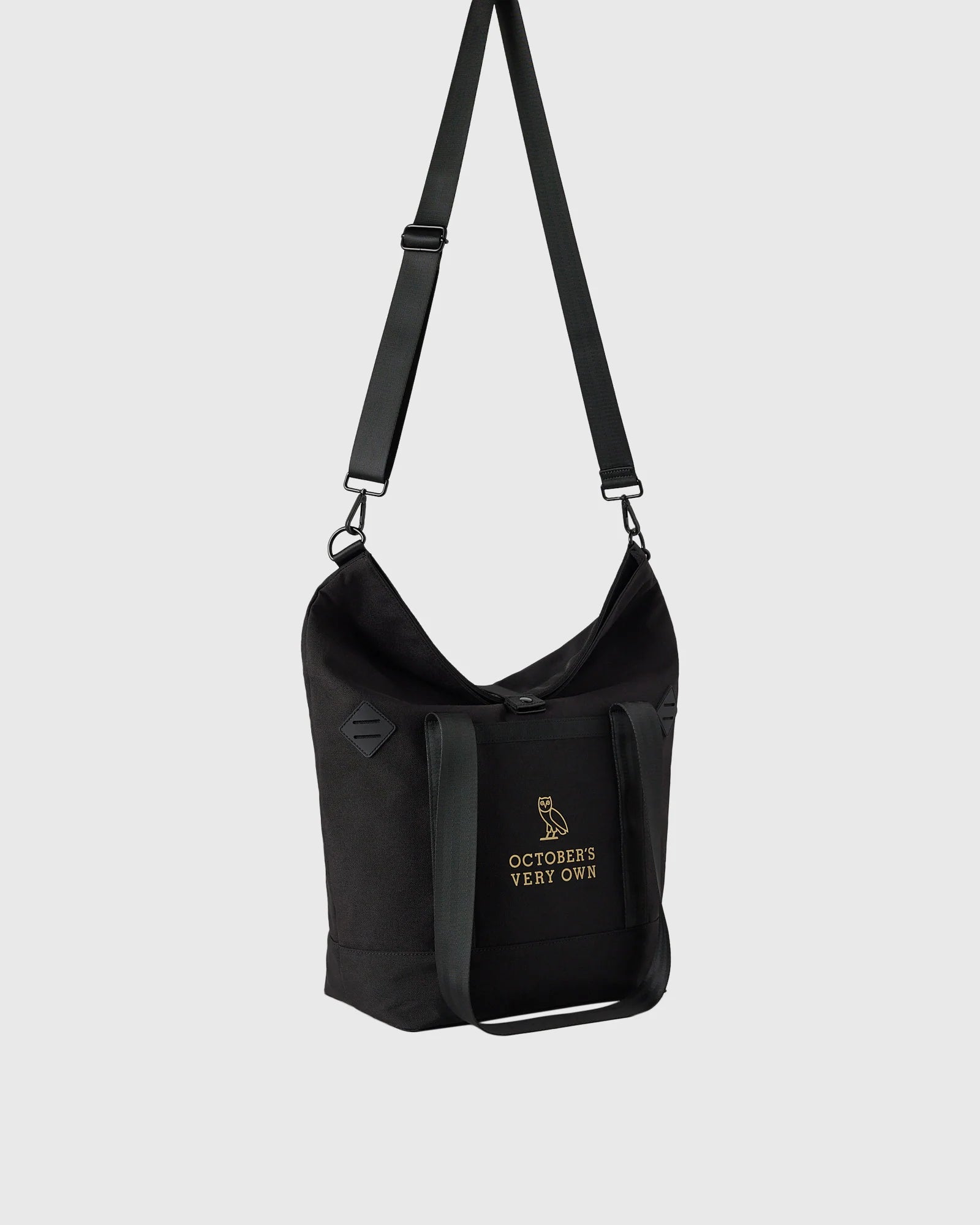 Roll Top Tote Bag Black