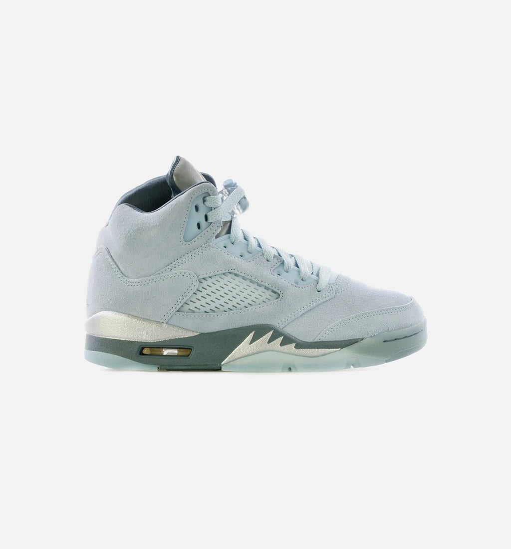 Air Jordan 5 Retro Bluebird Womens Lifestyle Shoe Photo Blue Football Grey Metallic Silver White Limit One Per Customer