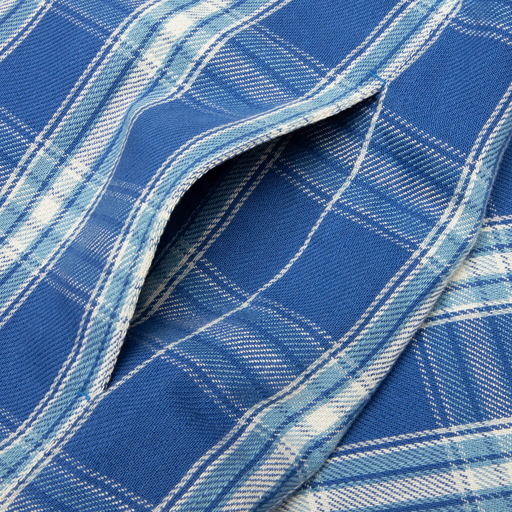 Lau Plaid Shirt Jacket Blue