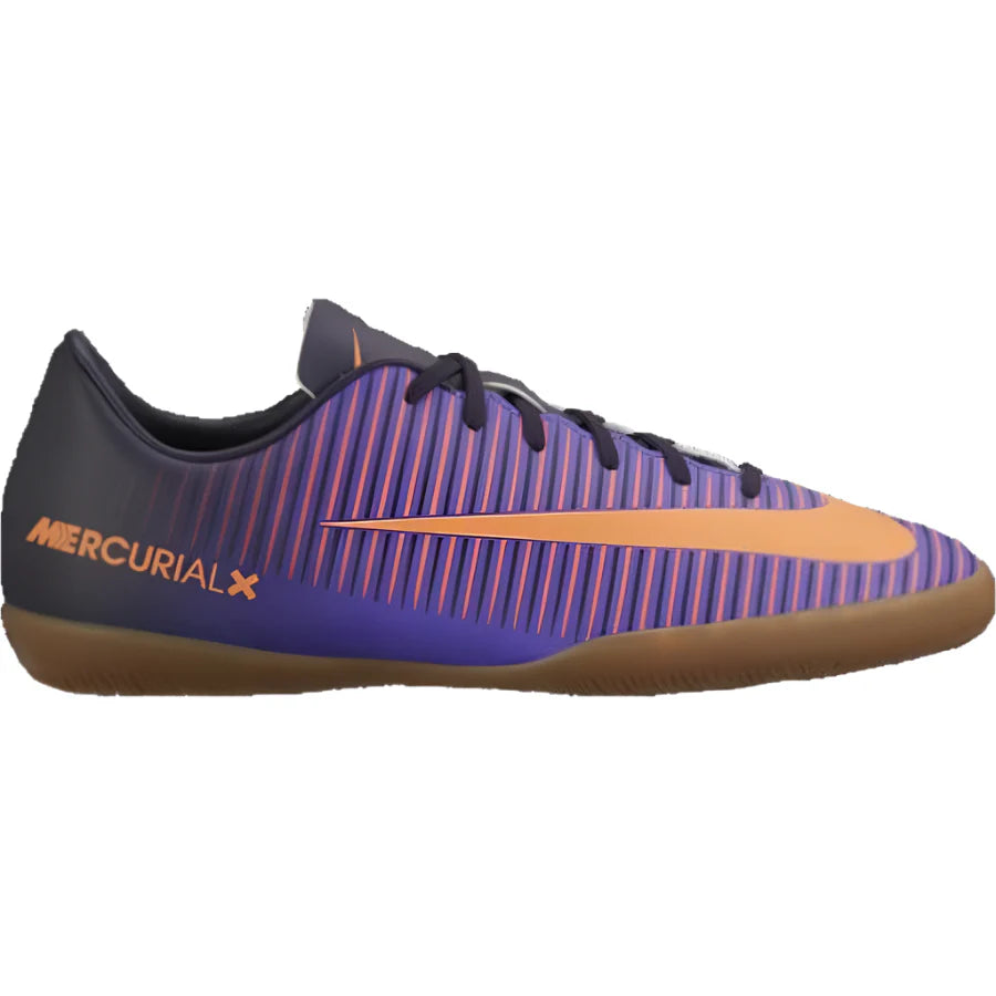 Nike Jr MercurialX Vapor XI IC Indoor Soccer Shoes Purple Orange Grape