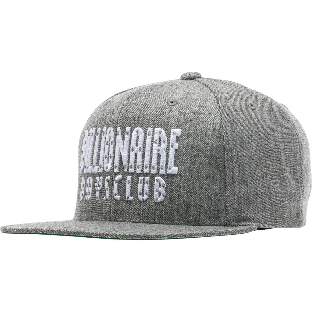 Stacked Logo Snapback Hat Grey