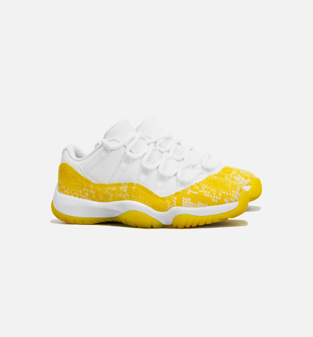 Air Jordan 11 Retro Low Yellow Snakeskin Womens Lifestyle Shoe Yellow White