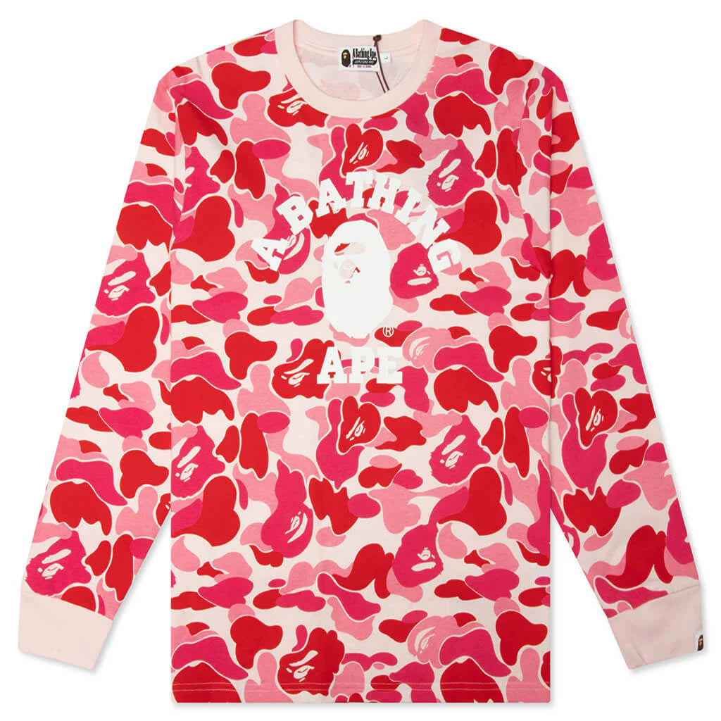 ABC Camo College L S Tee Pink