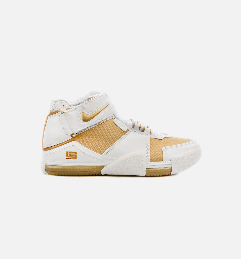 LeBron 2 Maccabi Mens Basketball Shoe White Gold