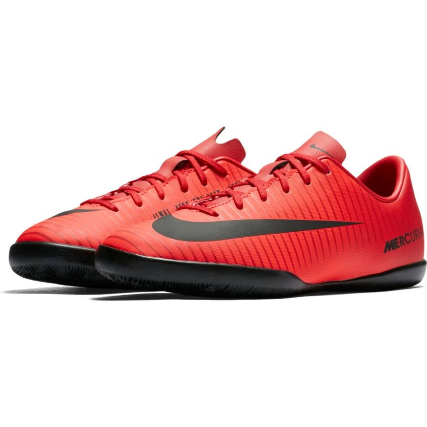 Nike Jr MercurialX Vapor XI IC Indoor Soccer Shoes Fire Red Black