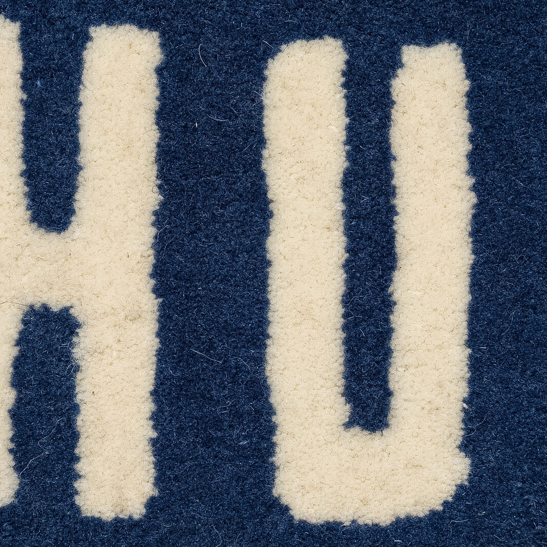 Heart Rug Medium Navy