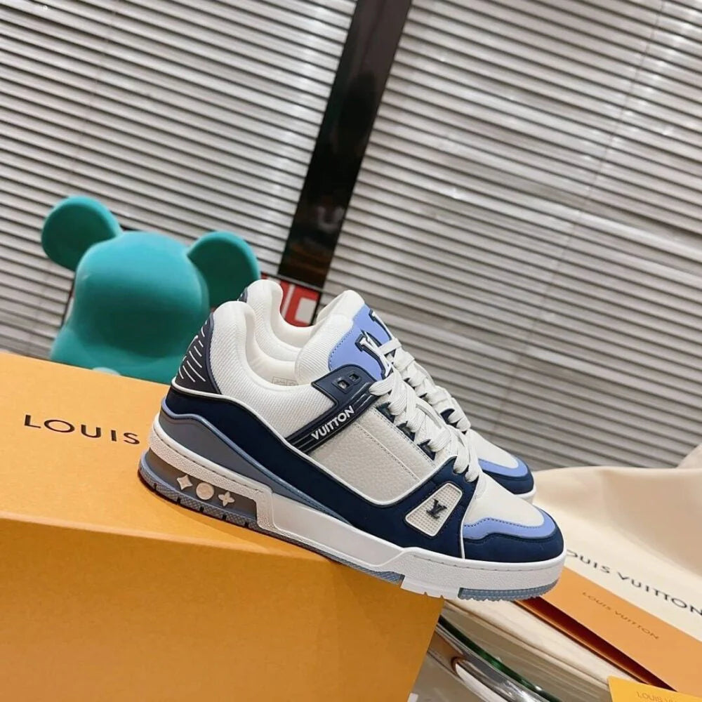 Louis Vuitton LV Trainer Blue Beige