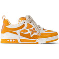 Louis Vuitton LV Skate Sneaker White Orange Monogram Flower