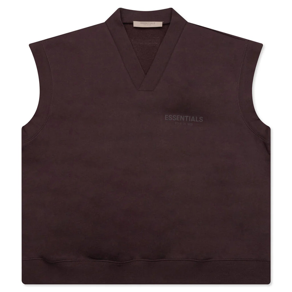 Womens V Neck Vest Plum