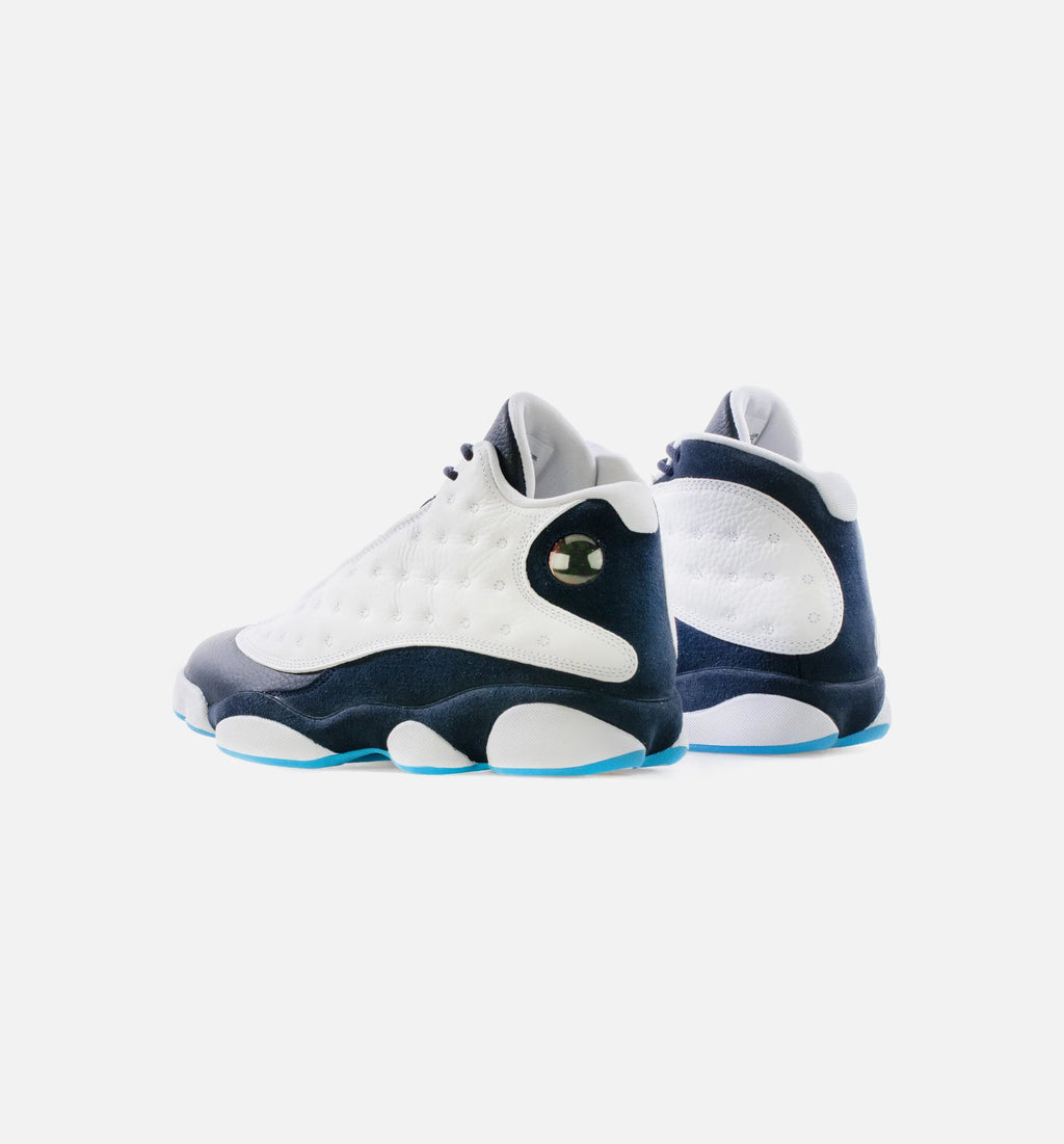Air Jordan 13 Retro Obsidian Mens Lifestyle Shoe White Obsidian Dark Powder Blue