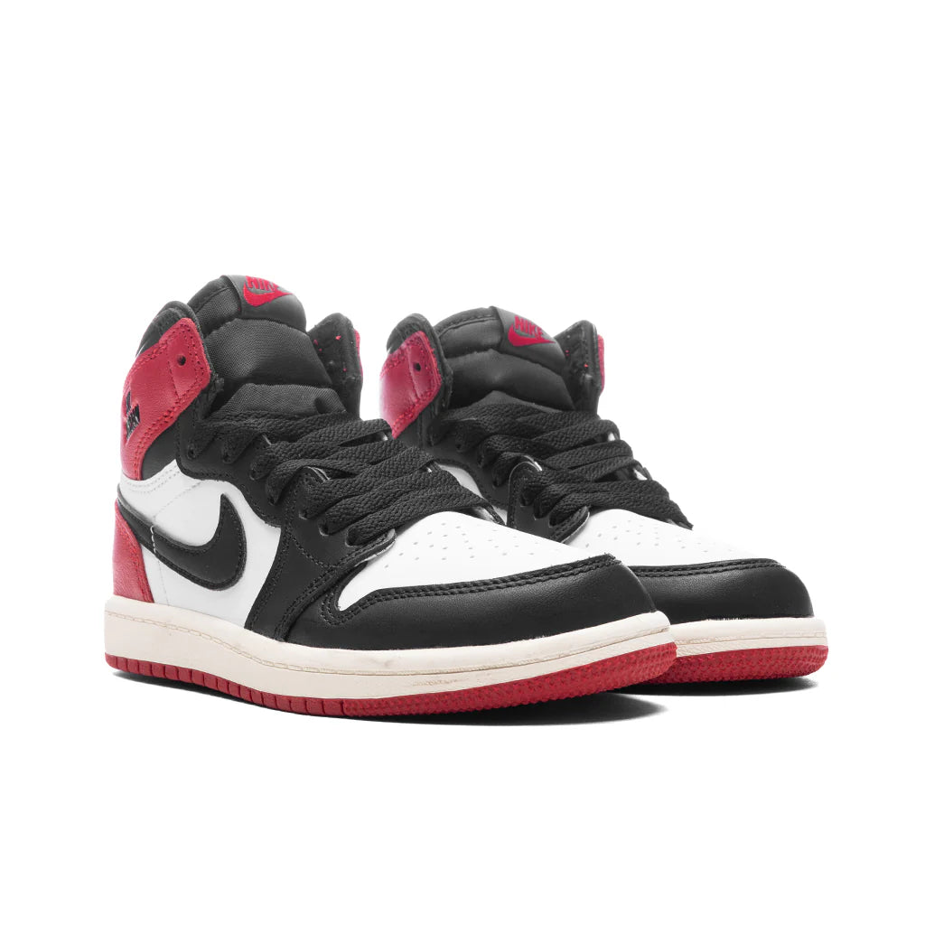 Air Jordan 1 Retro High OG PS Black Toe Reimagined White Black Varsity Red Sail