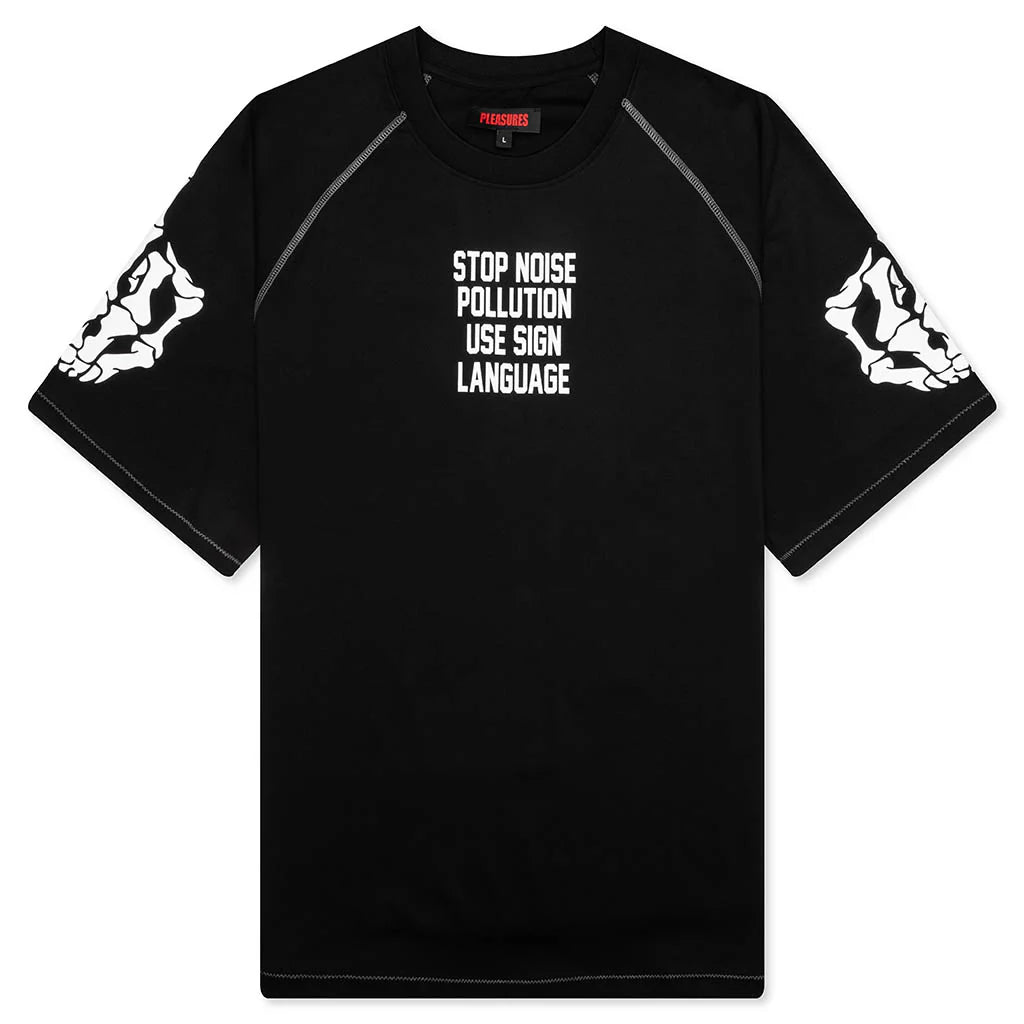 Pollution Boxy Raglan T Shirt Black
