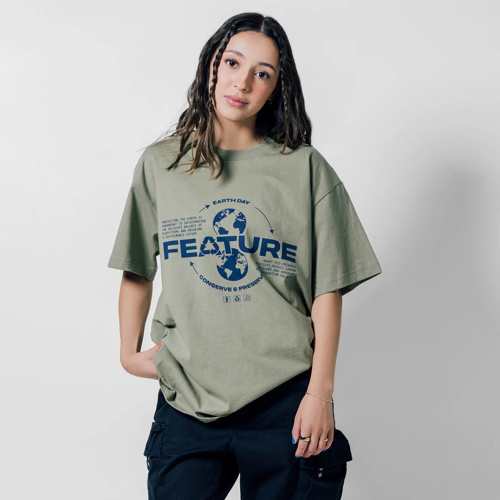 Sustained Earth Tee Oil Green
