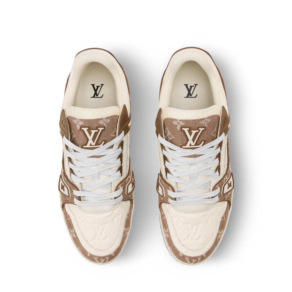 Louis Vuitton LV Trainer Sneaker Monogram Brown Denim