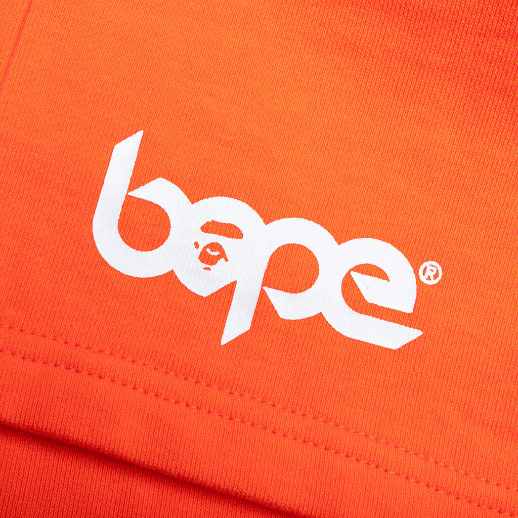 Kids Bape Pigment Dye Sweat Shorts Orange