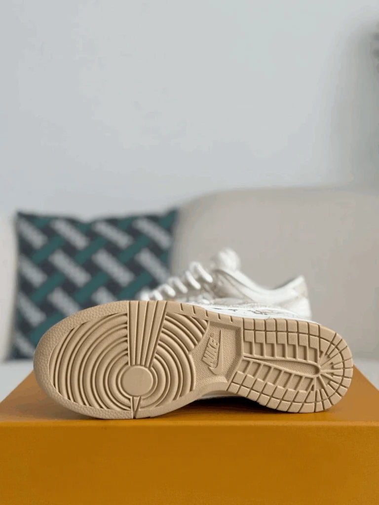 Nike Air Jordan 1 x LV Beige Monogram Edition Dunk Low Custom