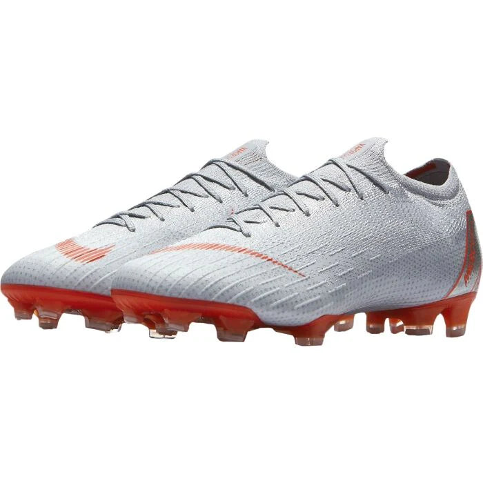 Nike Mercurial Vapor 12 Elite FG Firm Ground Mens Soccer Cleats Concrete Wolf Grey Light Crimson