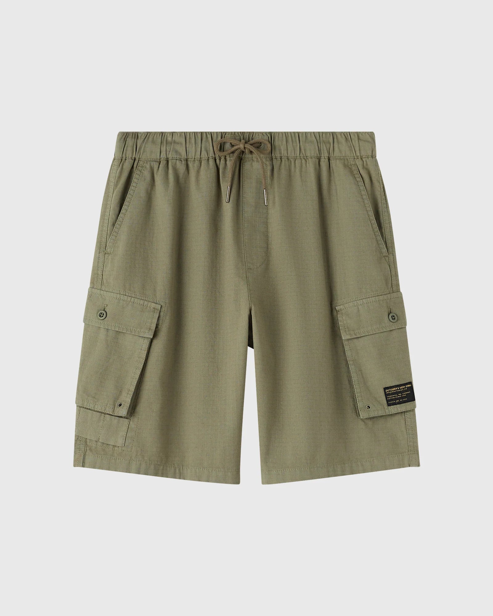 Linen Ripstop Cargo Short Olive Green