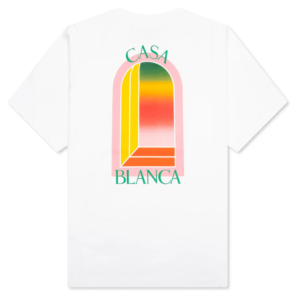 Gradient Arch Logo T Shirt White