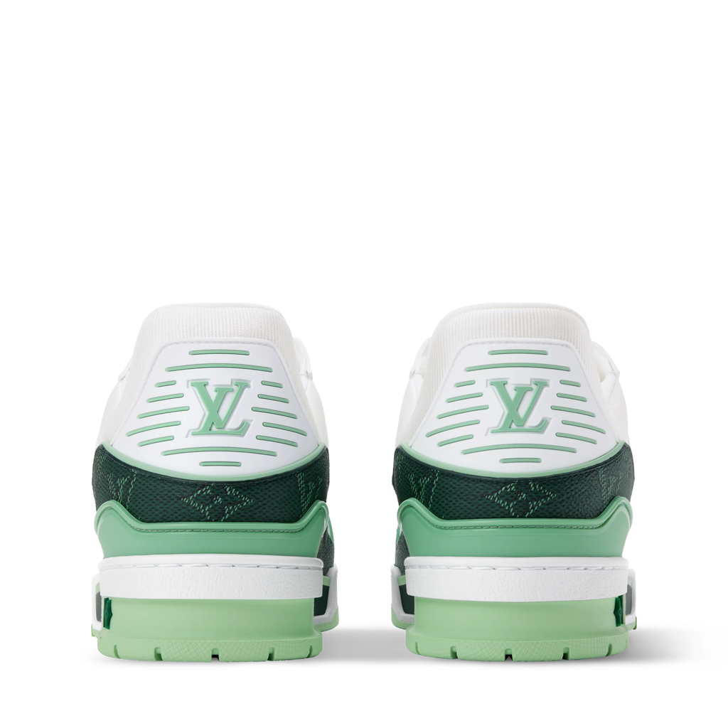 Louis Vuitton LV Trainer Sneaker Denim Monogram green