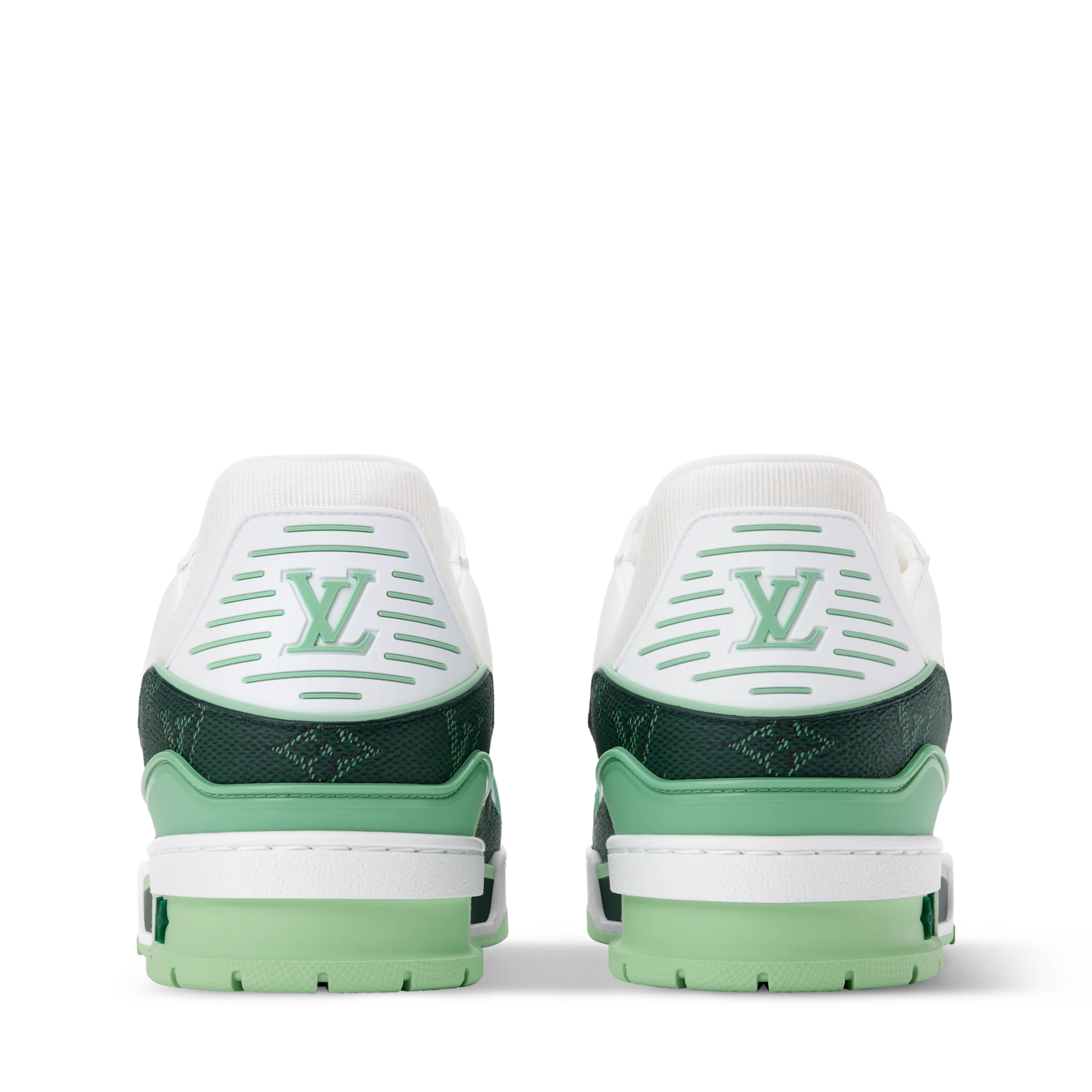 Louis Vuitton LV Trainer Sneaker Denim Monogram green