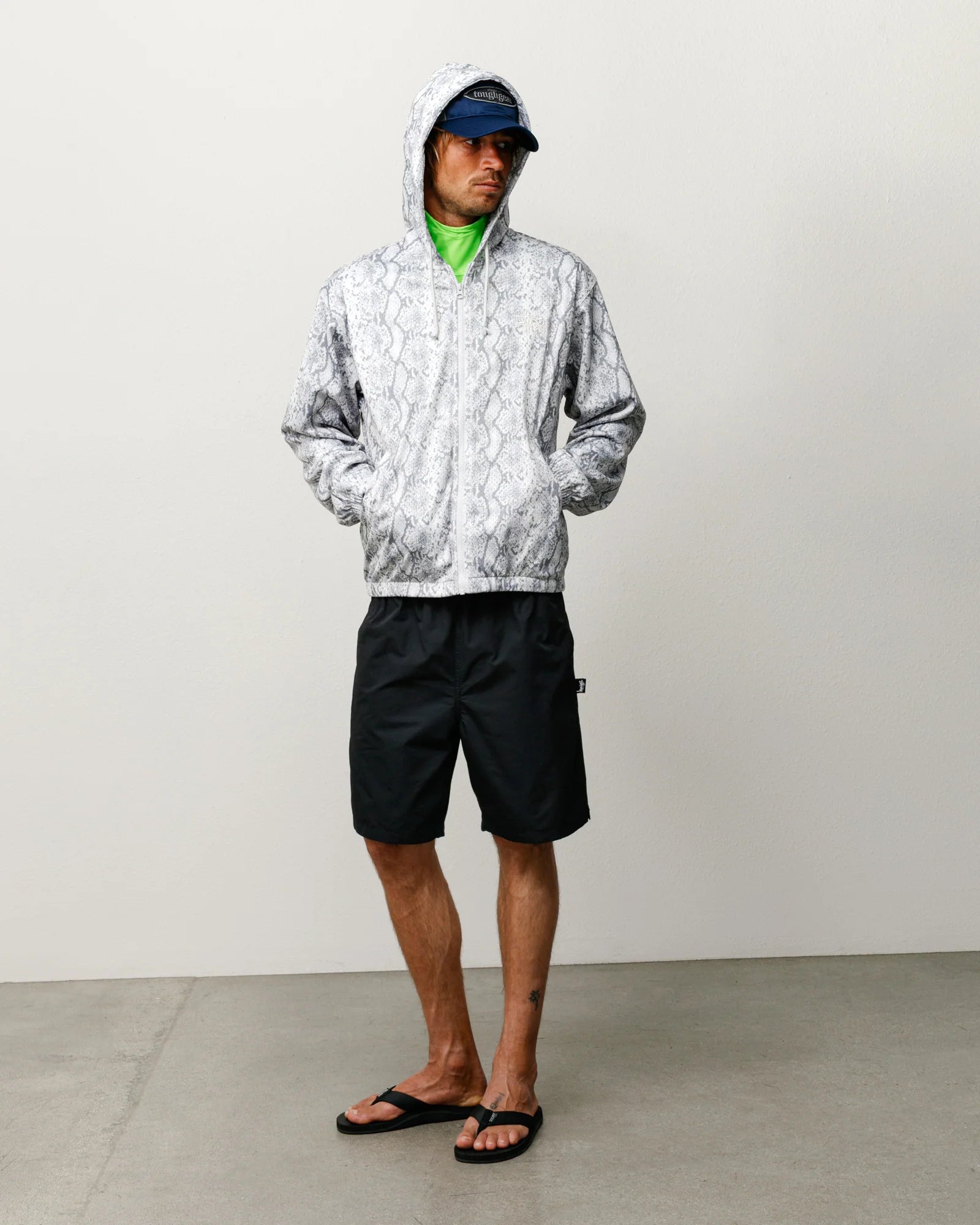 ATHLETIC MESH ZIP HOODIE