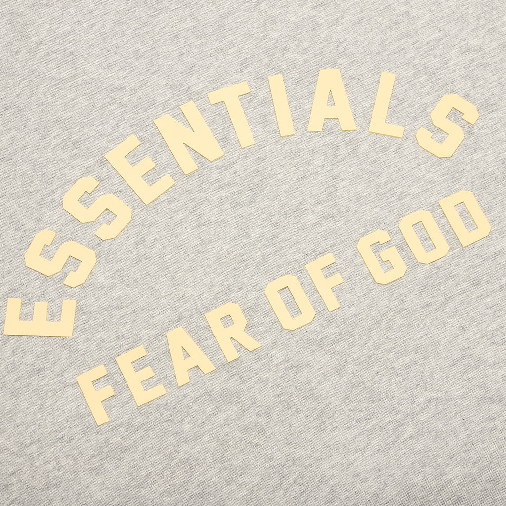 Kids Heavy Jersey Crewneck T Shirt Light Heather Grey