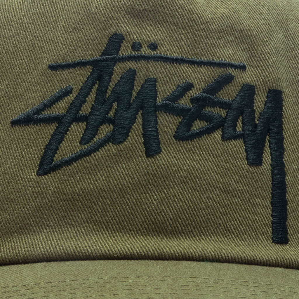 Big Stock Mid Depth Cap Army Green