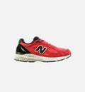 Made in USA 990v3 Red Suede Mens Running Shoe Red Black White