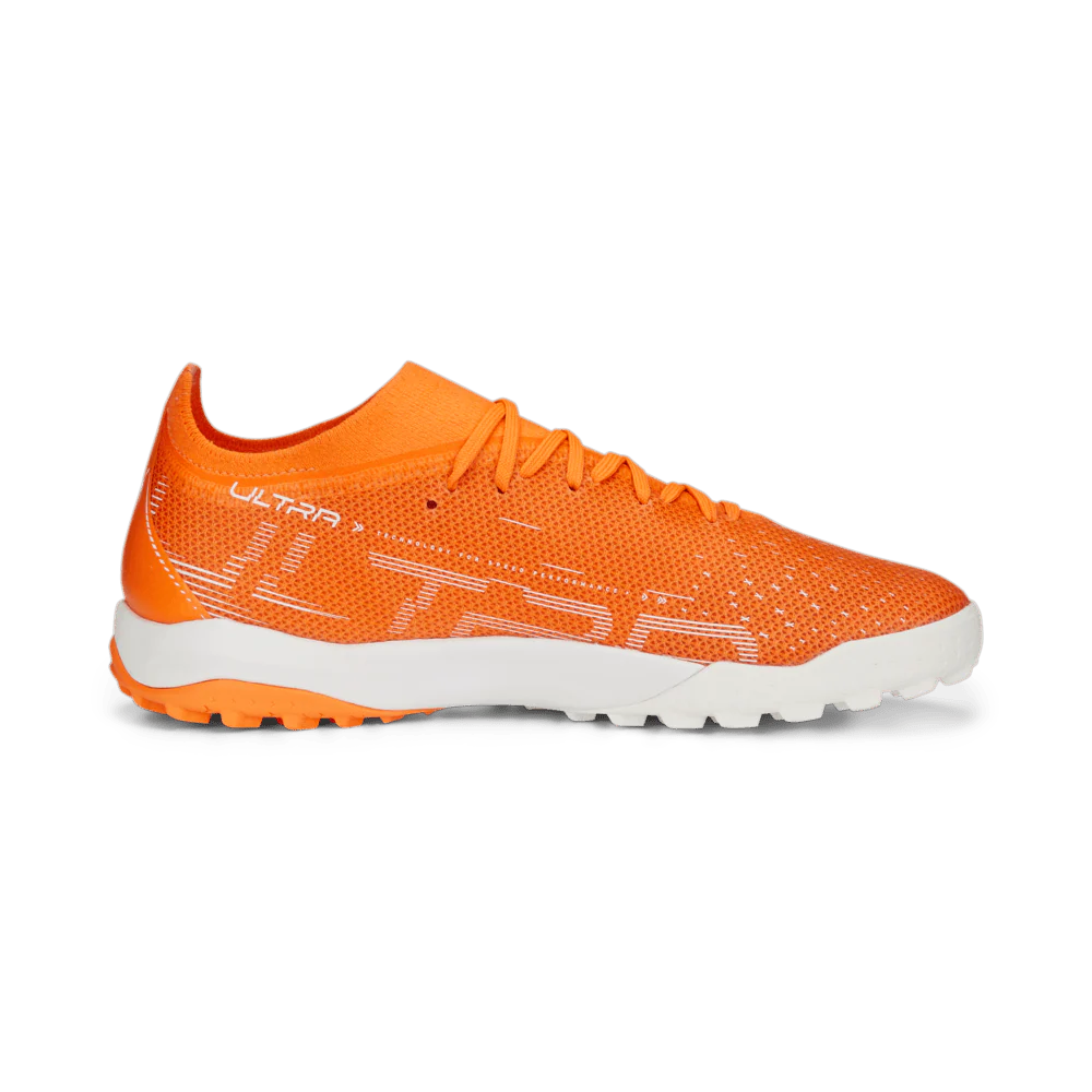 PUMA Ultra Match TT Turf Soccer Cleats Orange White