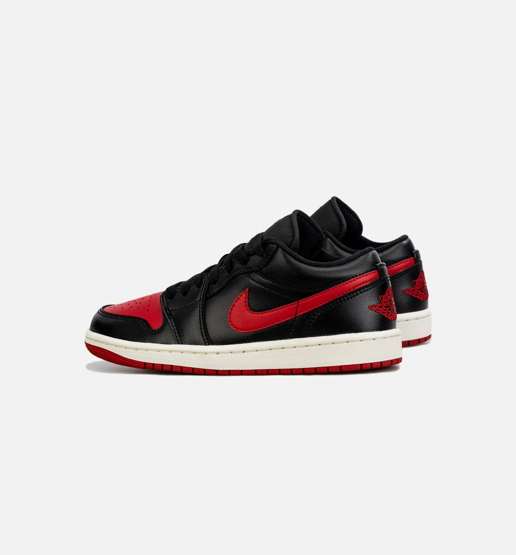 Air Jordan 1 Low Bred Sail Womens Lifestyle Shoe Black Red