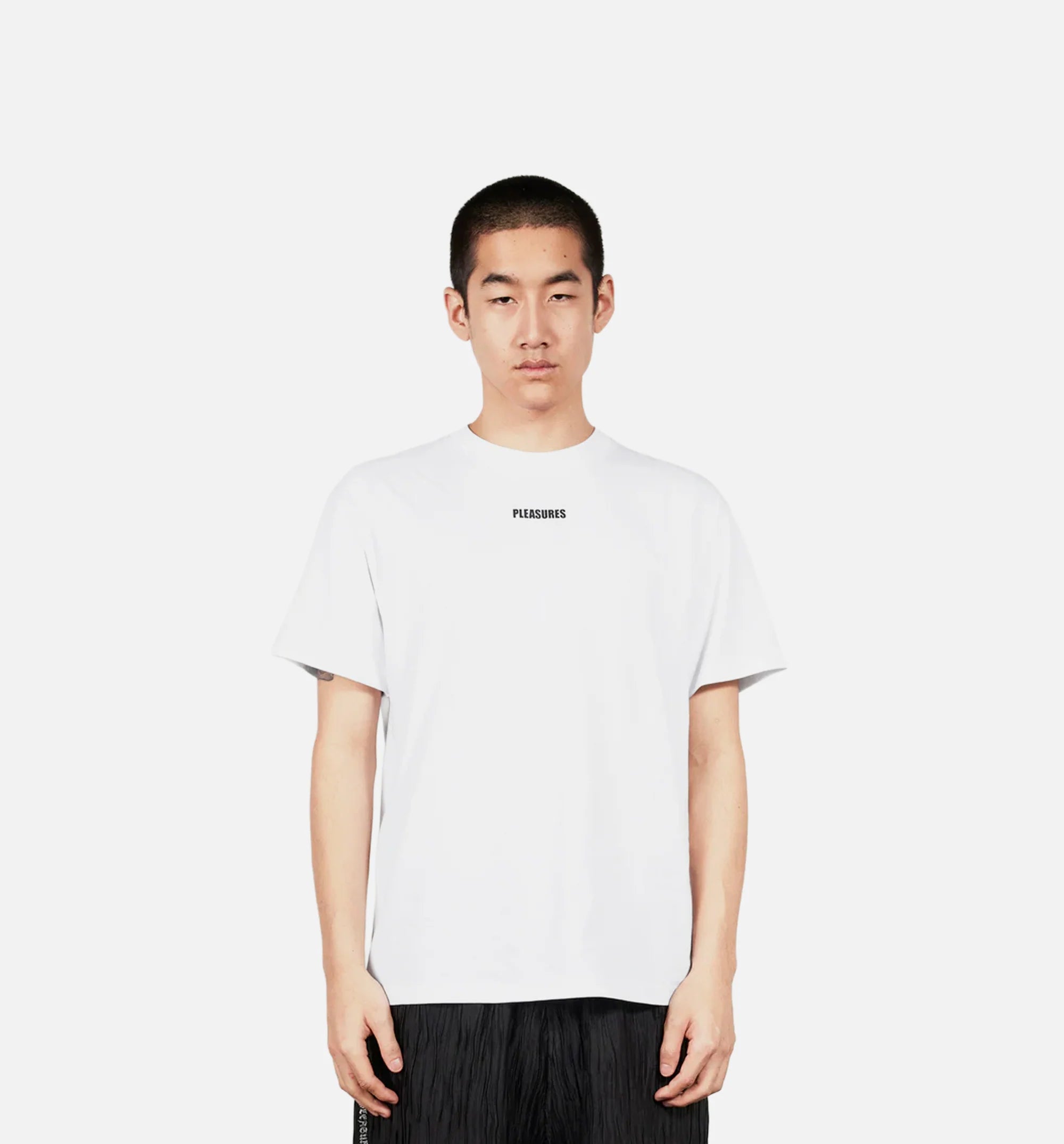 Wordmark Mens Short Sleeve Shirt White