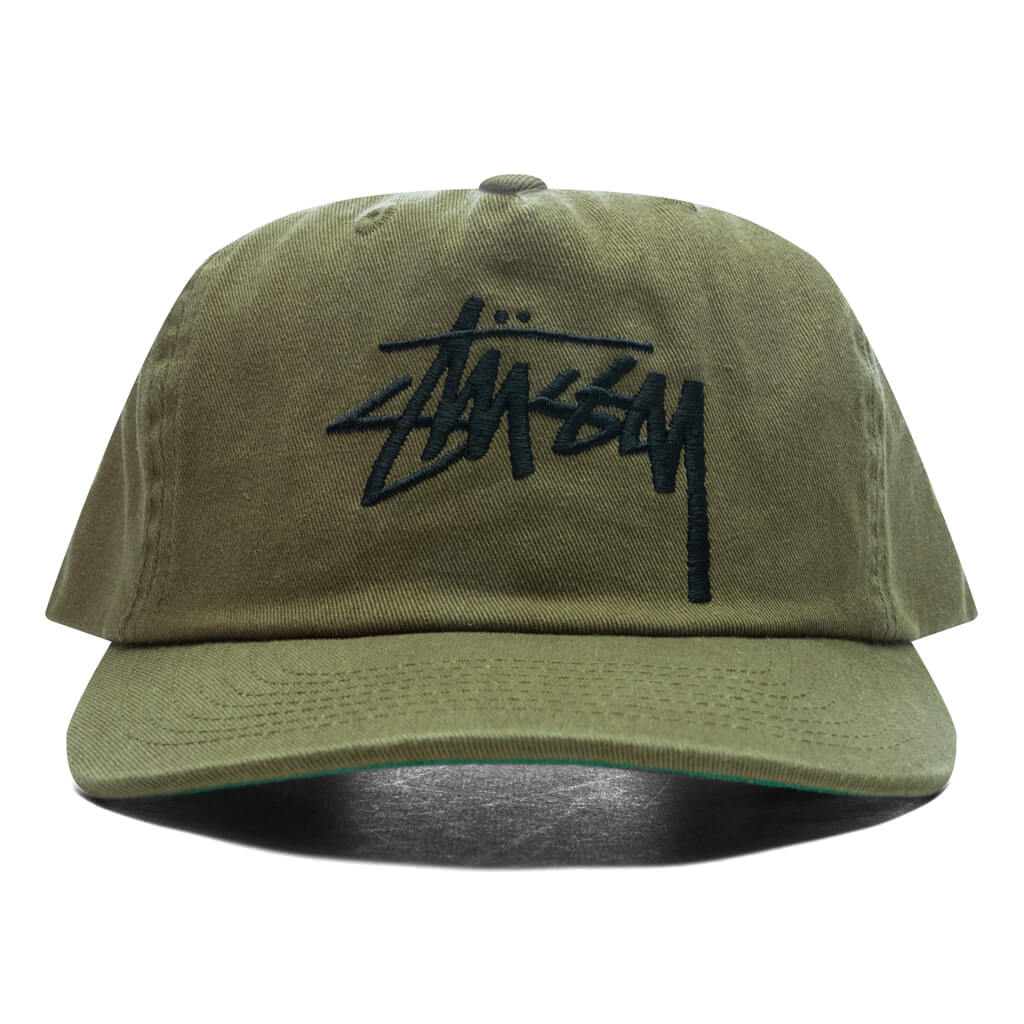 Big Stock Mid Depth Cap Army Green